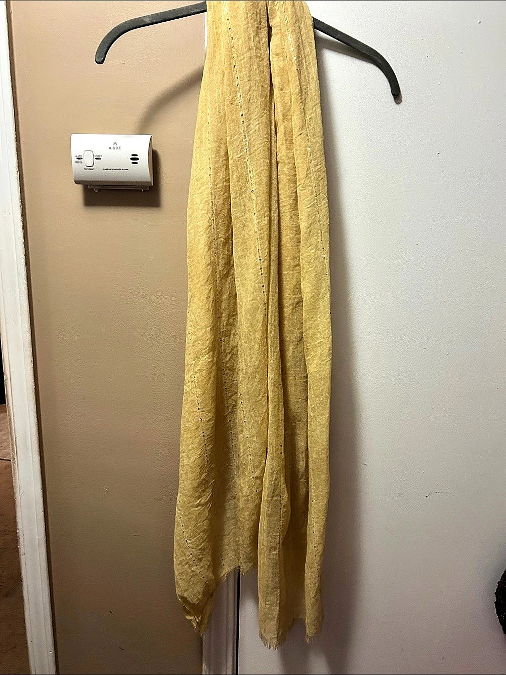 Yellow Sequin Scarf Wrap